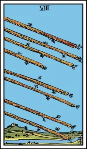 Οχτώ μπαστουνι κάρτα ταρώ σημασία και ερμηνεία