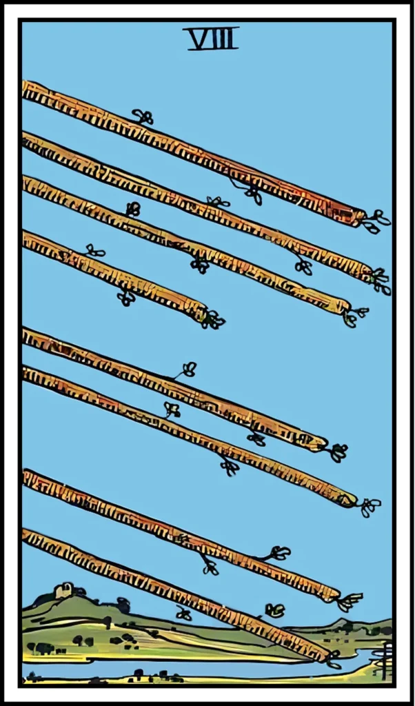 Οχτώ μπαστουνι κάρτα ταρώ σημασία και ερμηνεία