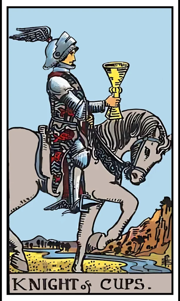 Knight of Cups tarot card, Rider-Waite deck
